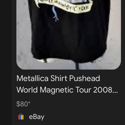 ‘08 Metallica Summer Soirée Tour Tee (XL)