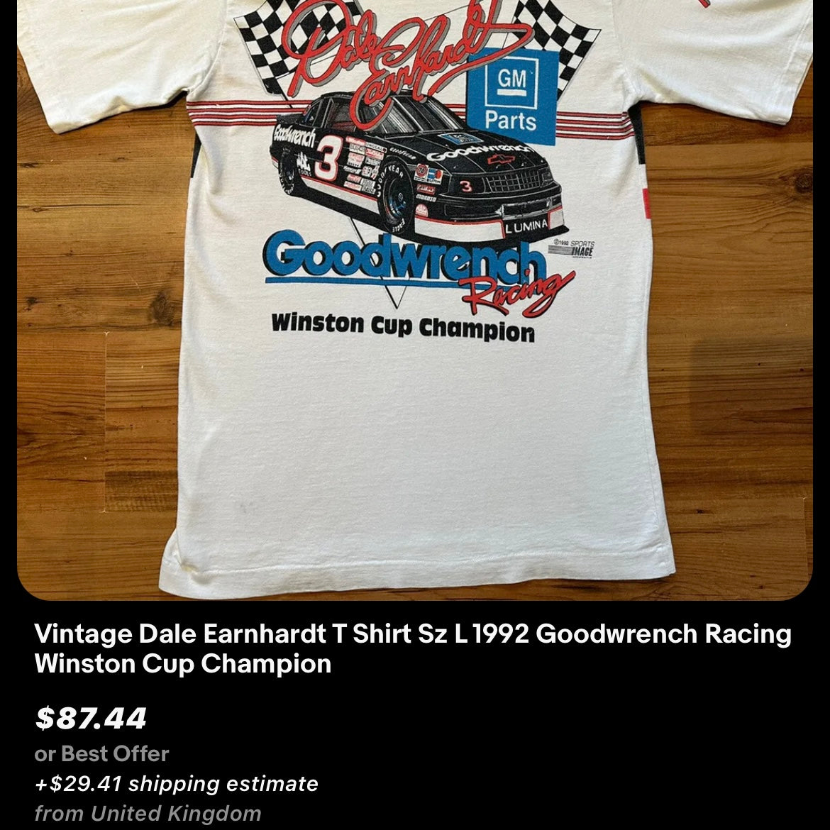 1992 NASCAR Dale Earnhardt Tee (XL)