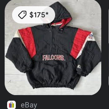 90s Starter Atlanta Falcons Puffer Jacket (L)