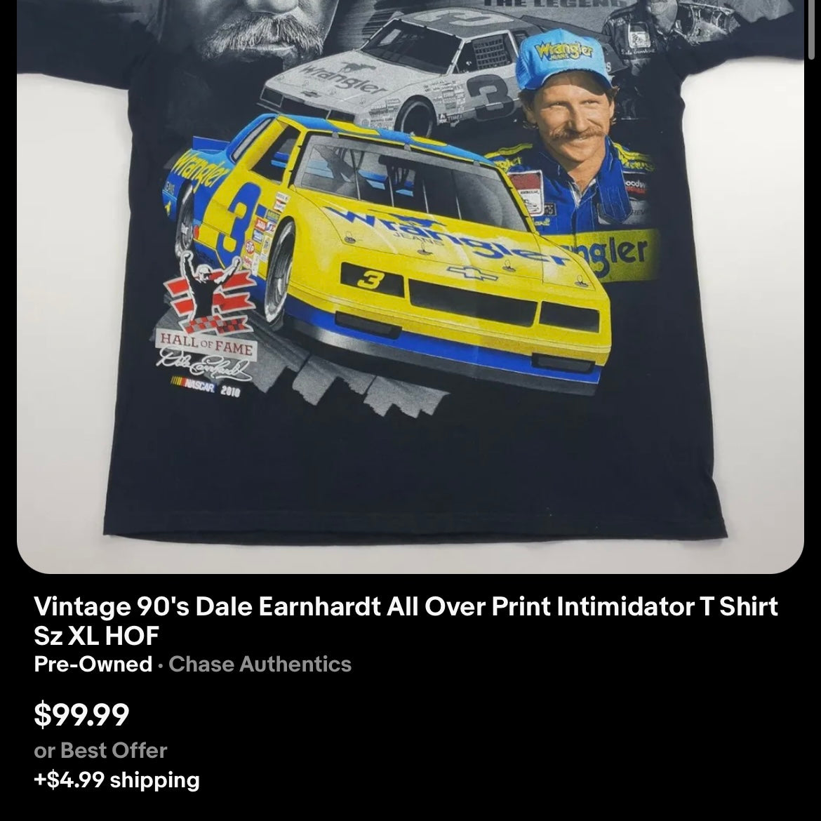 ‘10 NASCAR AOP Dale Earnhardt Tee (L)