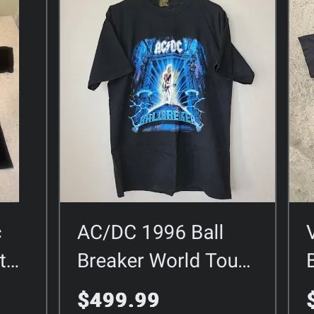 RARE 1996 AC/DC Ballbreaker Tour Tee (2XL)