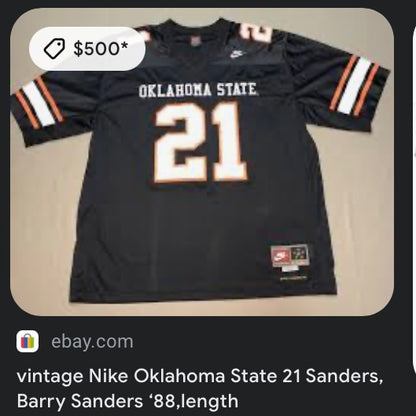 1988 Oklahoma State Barry Sanders Jersey (XL)