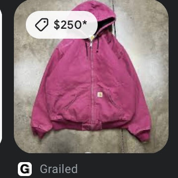 90s Pink Carhartt Jacket (S)