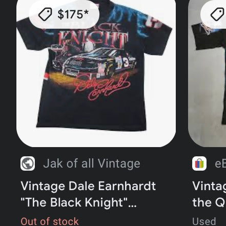 “Black Knight” NASCAR Tee (XL)