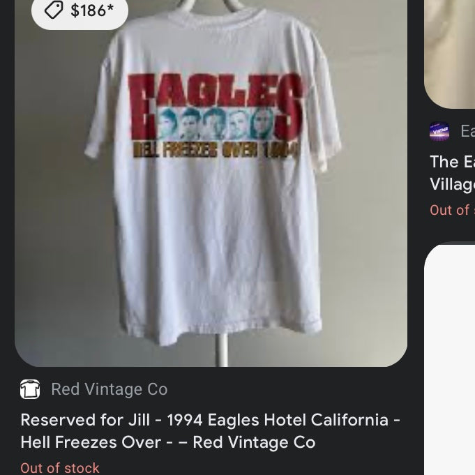 1994 Eagles Hotel California Tour Tee (L)