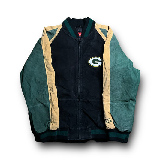 90s Green Bay Packers Suede Jacket (XL)