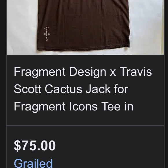 Travis Scott Fragment Tee (M)