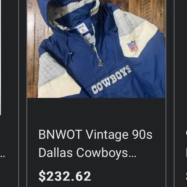 90s Starter Dallas Cowboys Puffer Jacket (S)