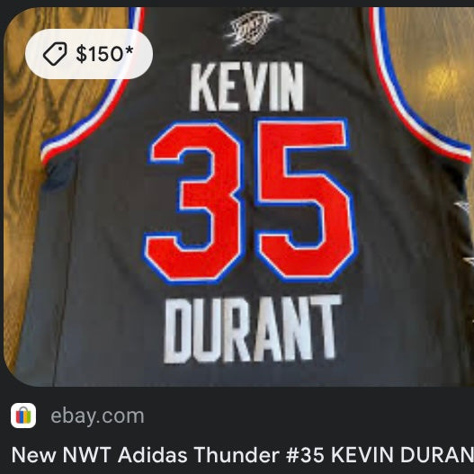 ‘15 OKC Kevin Durant Jersey (XL)