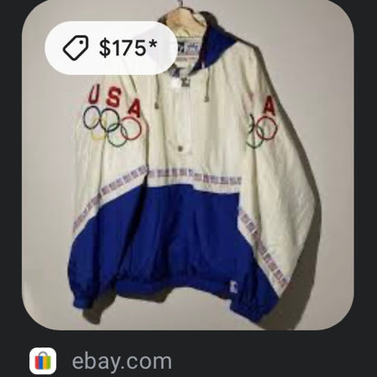 1996 Rare USA Olympics Starter Jacket (L)