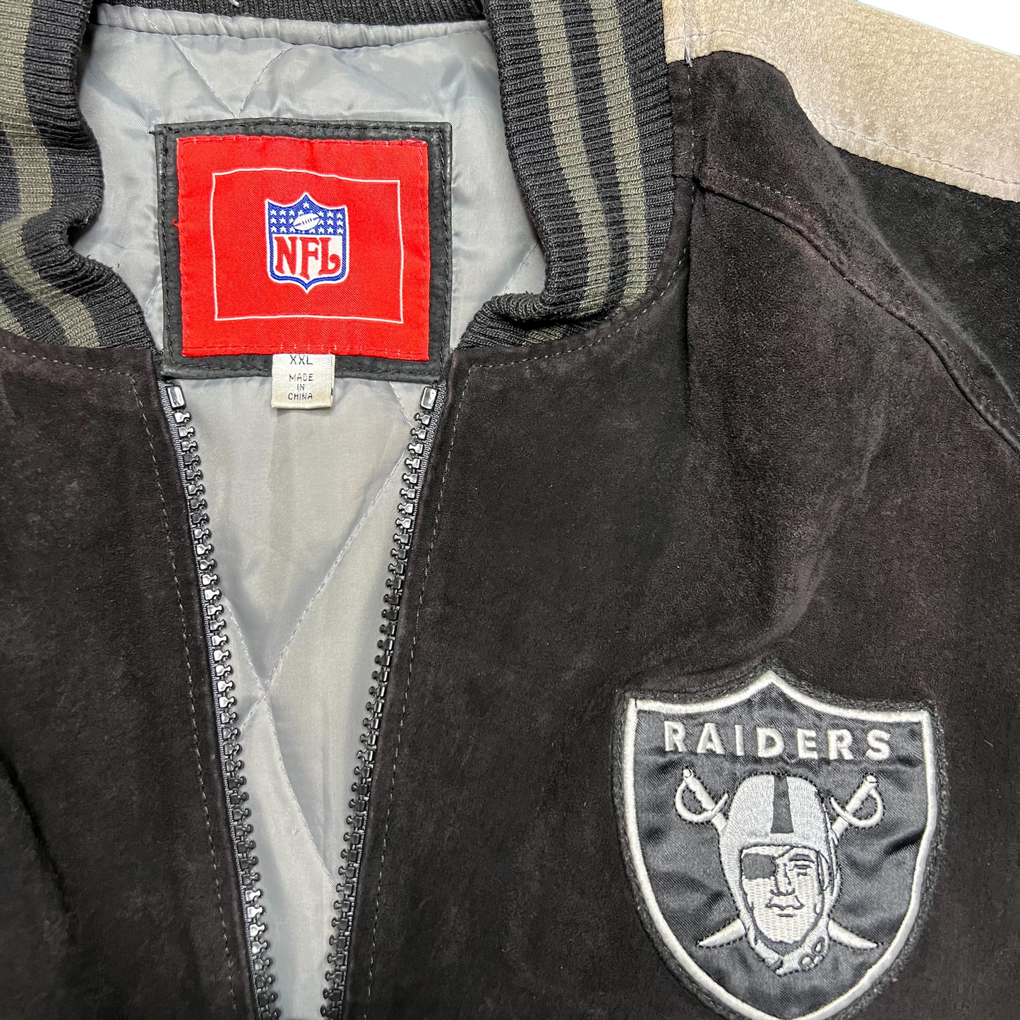 Vintage Raiders Suede Jacket (2XL)