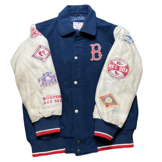 Vintage Varsity Jackets MLB Navy Blue Boston Red Sox (YM)