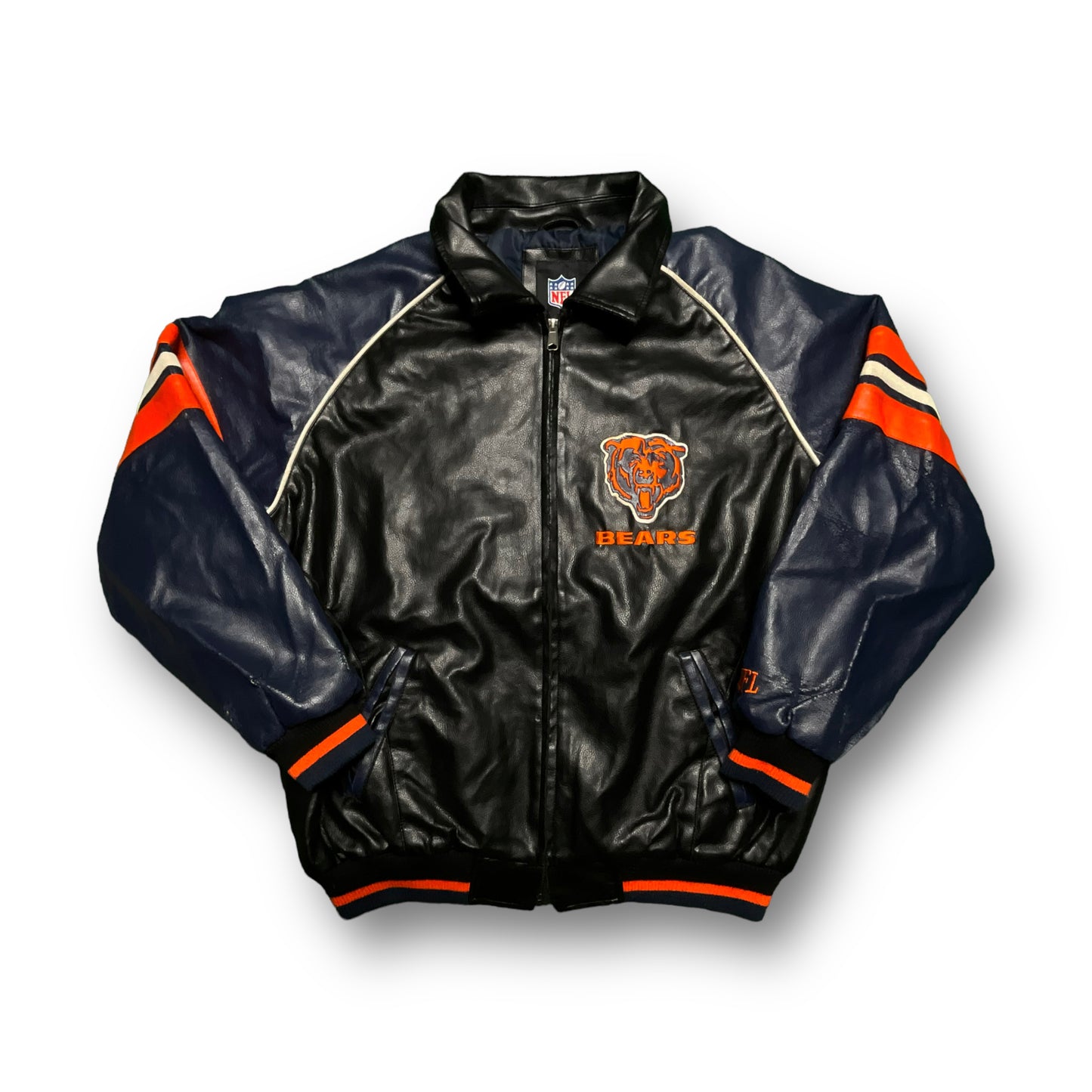 Vintage Leather Chicago Bears Jacket (XL)